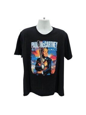 Goodlife Tees Paul McCartney Mens 2XL Shirt Got Back Tour 2025 Black Graphic Tee